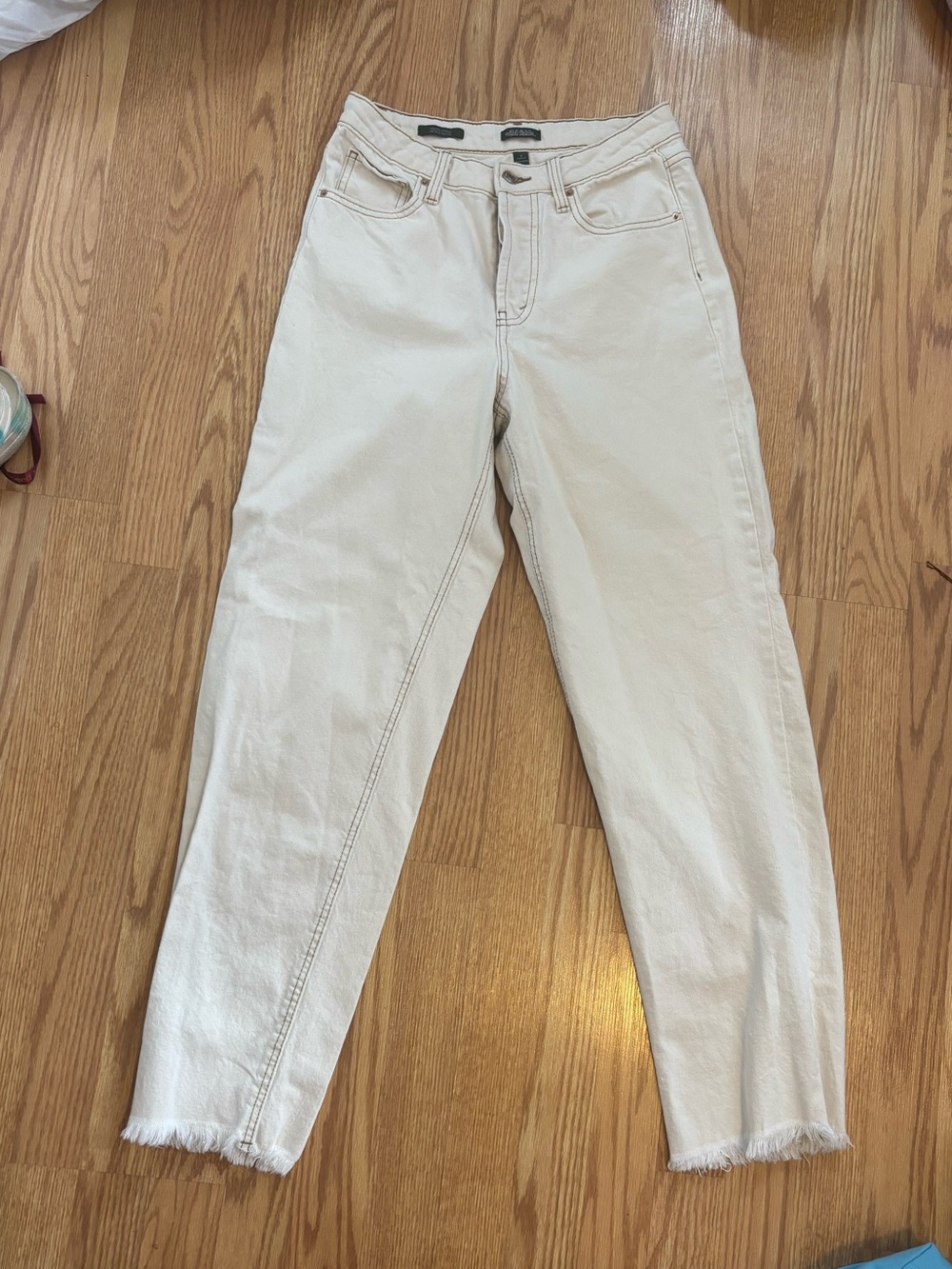 wild fable Ivory High-Rise Cropped Jeans